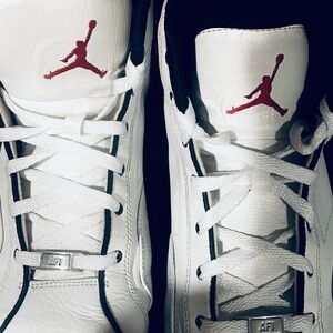 Nike Air Jordan White and Red Sneakers